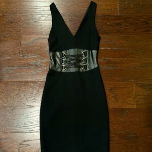 Bebe black dress, size: xxs
